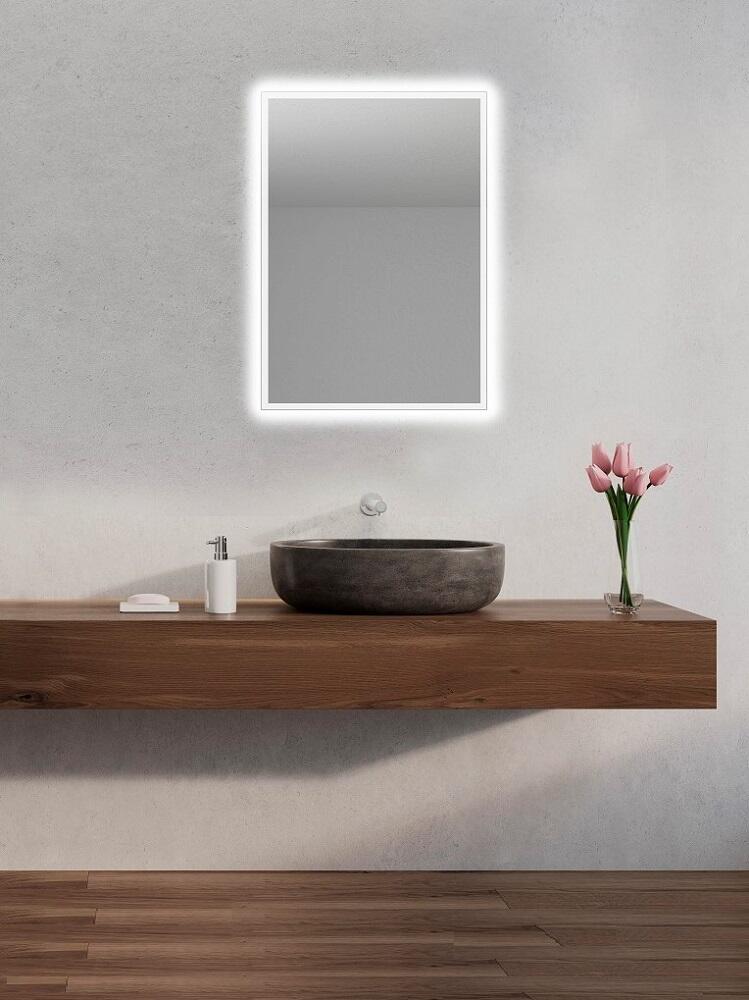 Zrcadlo LED celkové osvětlení podsvícený okraj 2 cm široký MOONLIGHT